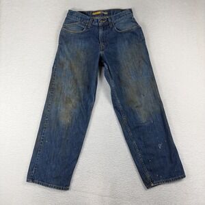 Levis Silver Tab Vintage Jeans Baggy Mens 30x32 (Fits 28.5x28.5) Blue Wide Stain